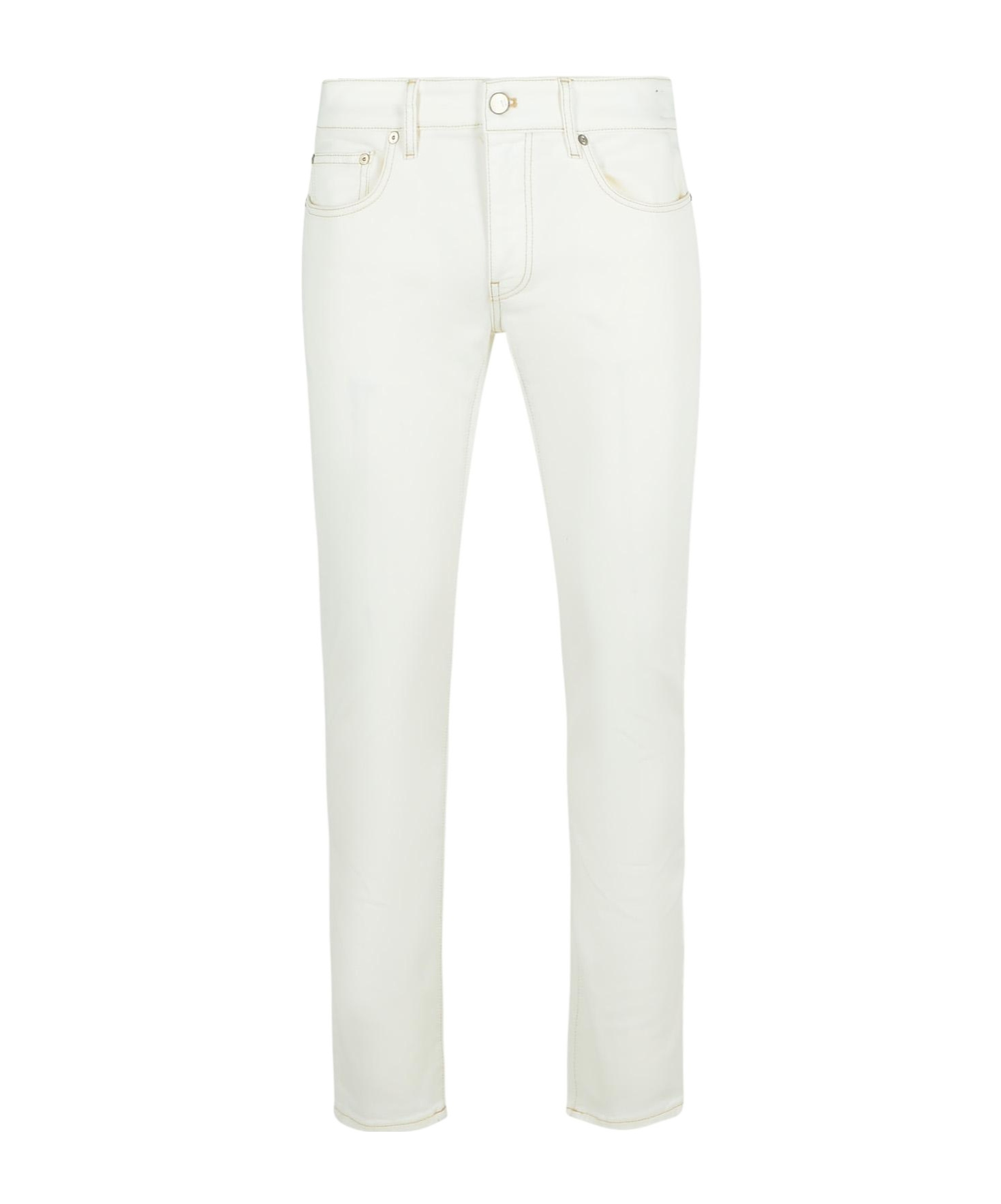 Pt05 Jeans With Belt Loops In White