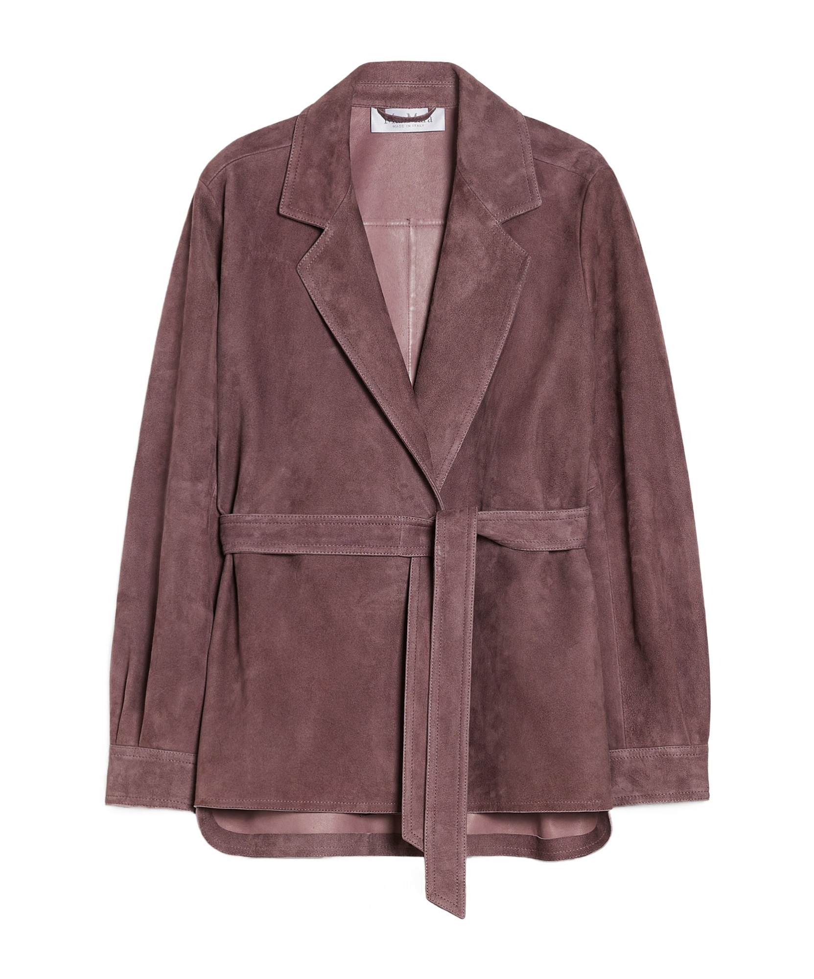 Max Mara Robe Silhouette Leather Jacket In Red