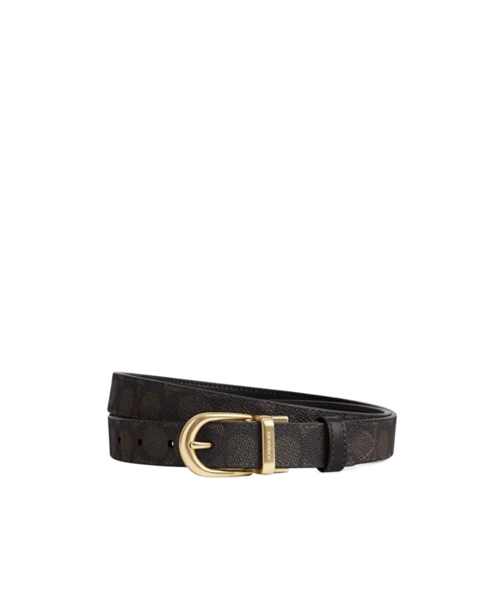 Coach Double-sided Belt With Buckle In Black