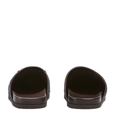 Gucci Horse Title Buckle Muller Shoes In Gray