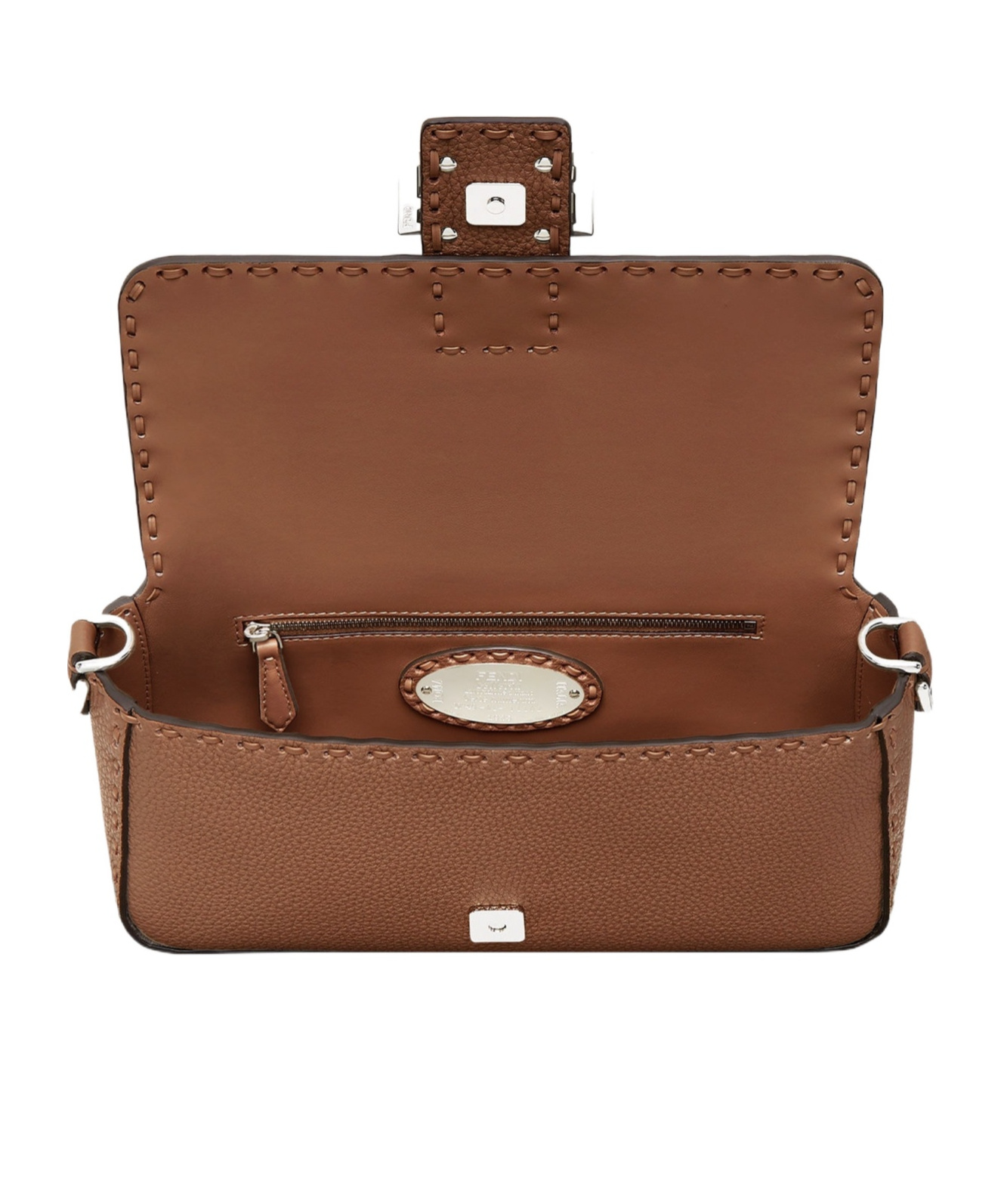 Fendi Brown Selleria Bag With 612 Hand-sewn Topstitches In Brown