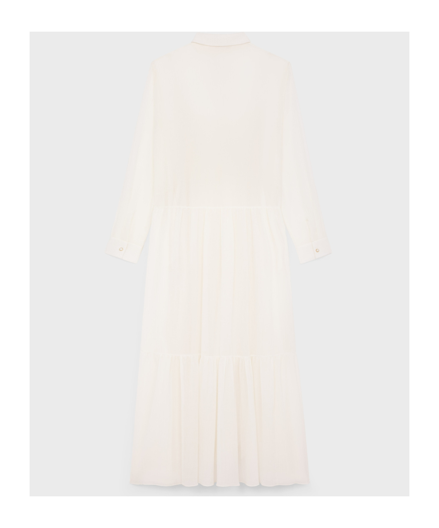 Celine Long Shirt Dress In Cotton Silk Crepon
