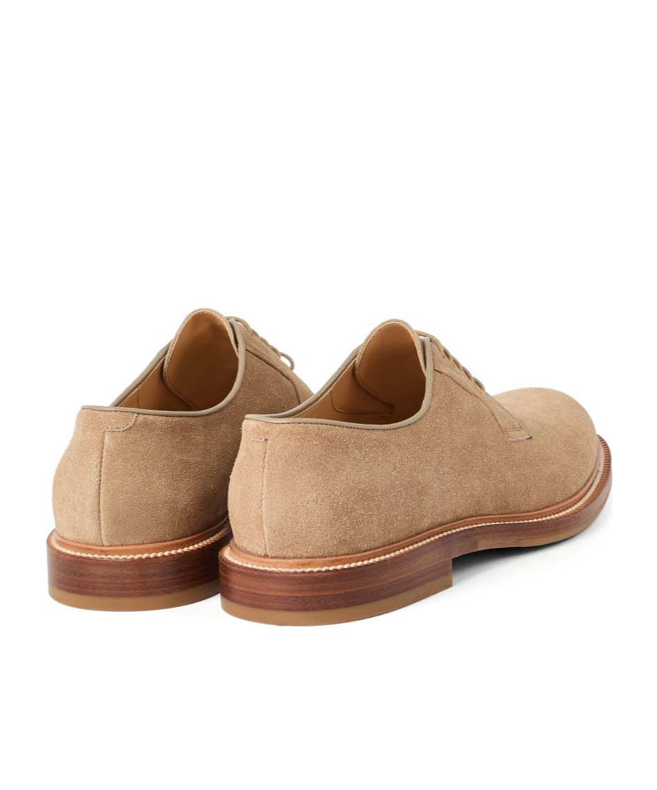 Brunello Cucinelli Round Head Loafer Shoes In Nude