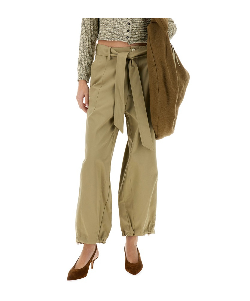 ALYSI ALYSI BELTED STRAIGHT-LEG TROUSERS
