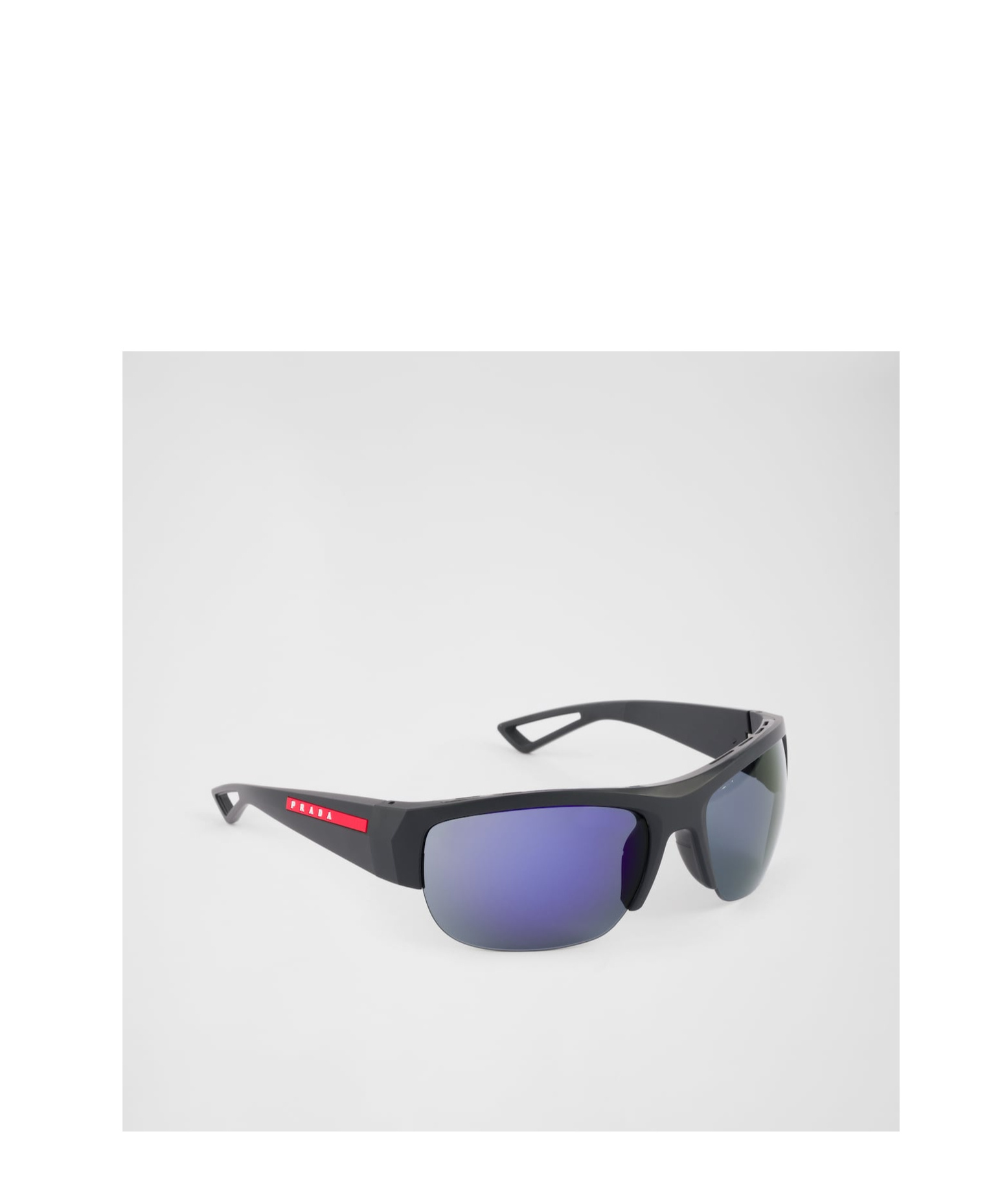 Prada Logo-print Sunglasses In Blue Lenses/purple