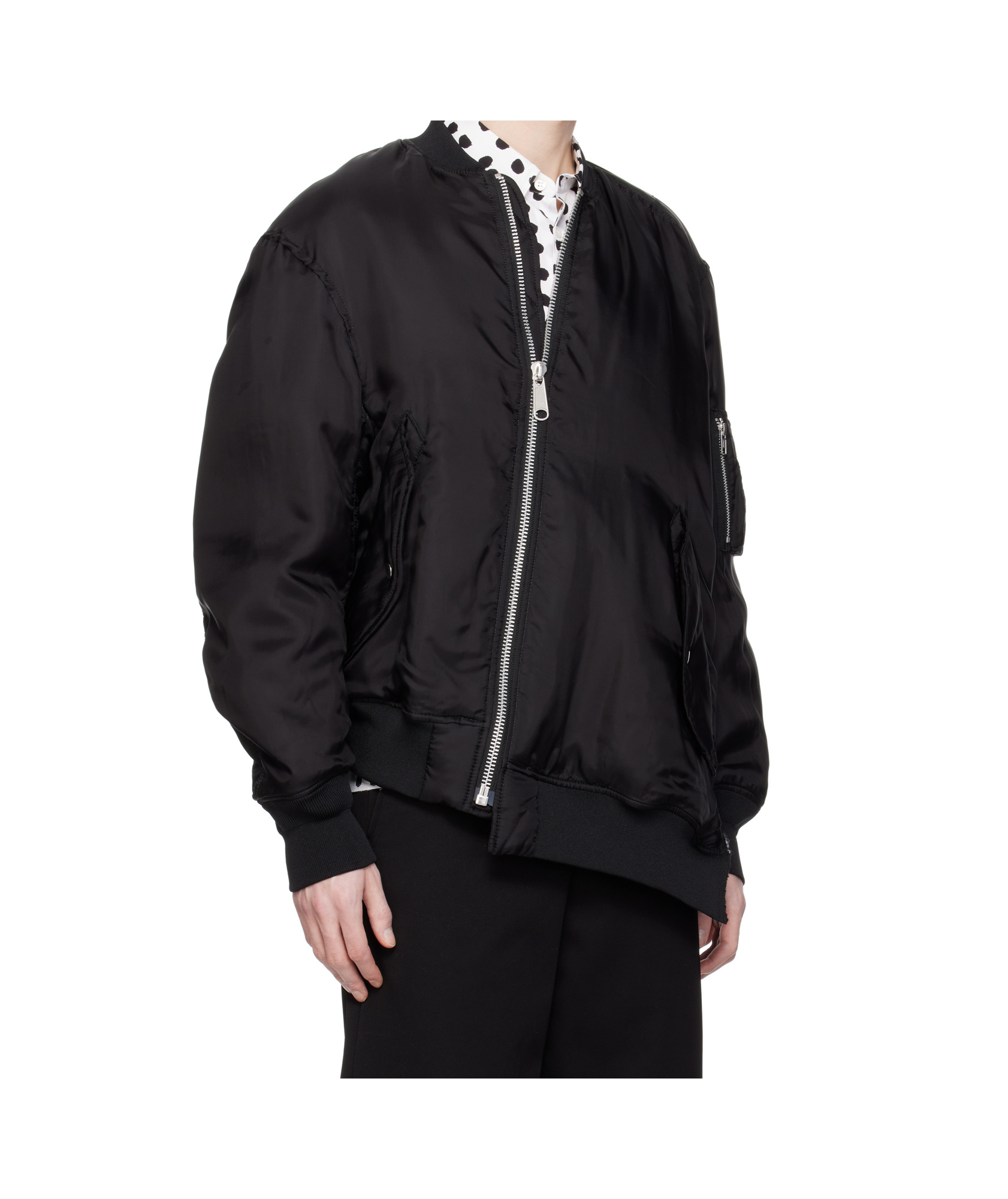 Comme Des Garçons Bomber Asymmetrical Multiple Pockets In Black