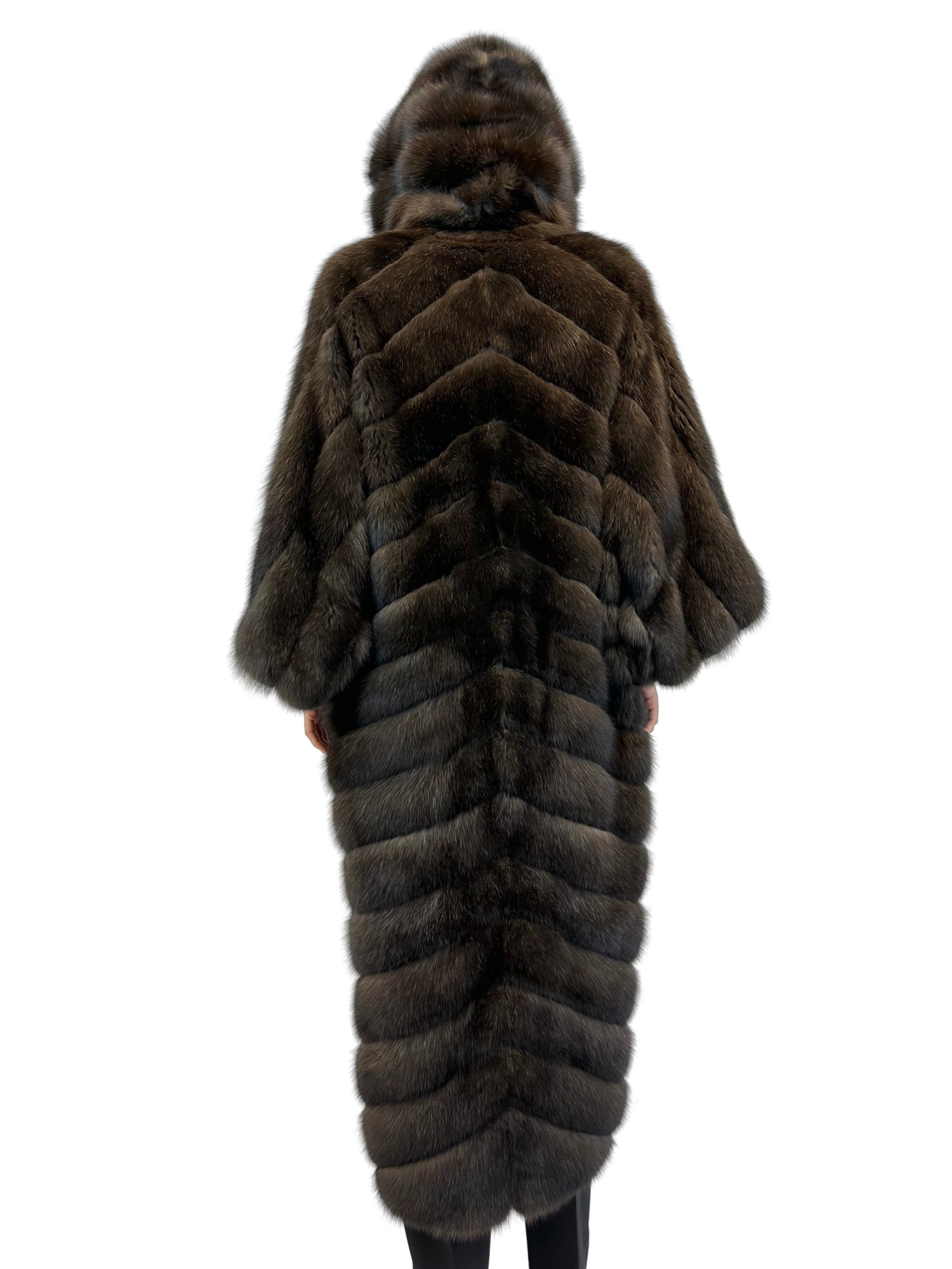 Liska Long-sleeved Coat In Black