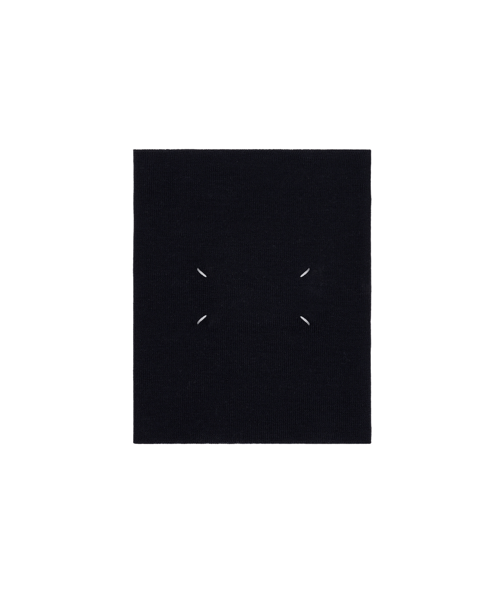 Maison Margiela Four-stitch Wool Neck Warmer In Black