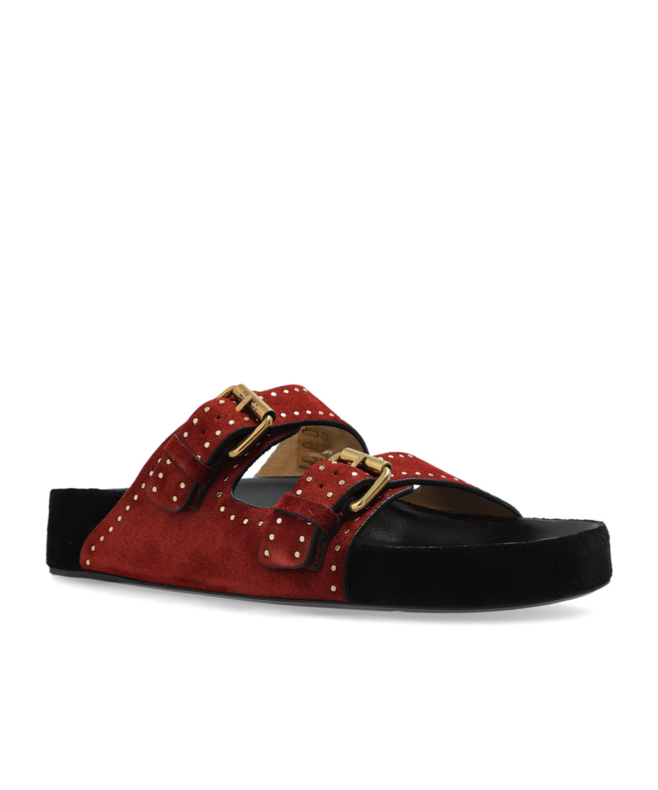Isabel Marant Lennyo Suede Buckle Sandals In Brown