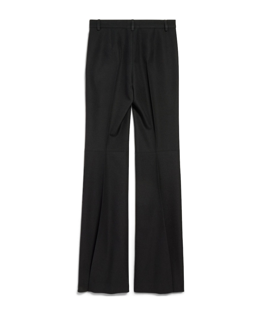 Balenciaga Tailored Flared Pants With Clean Waistband In Black