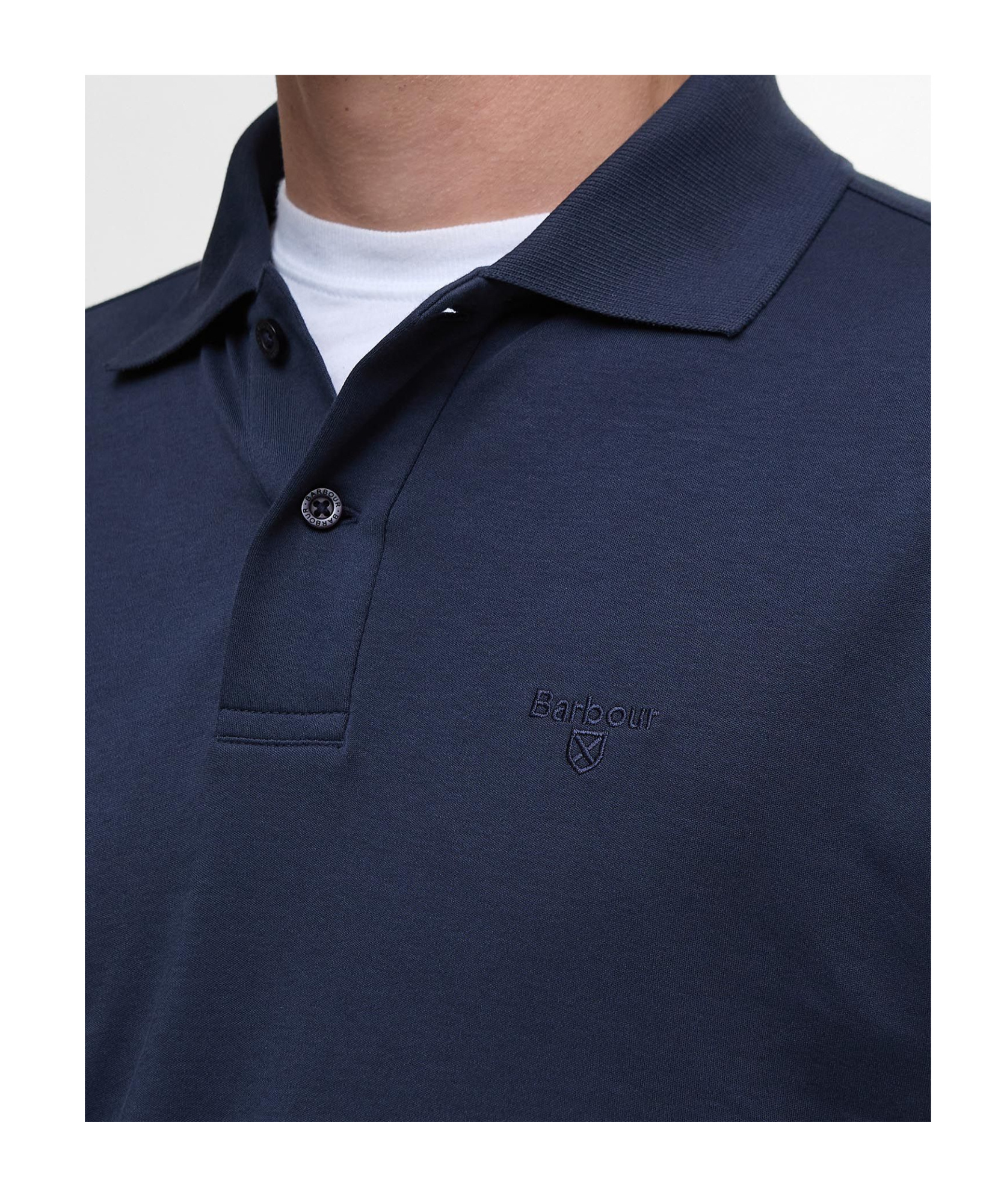 Barbour Hylton Short-sleeved Polo Shirt In Black