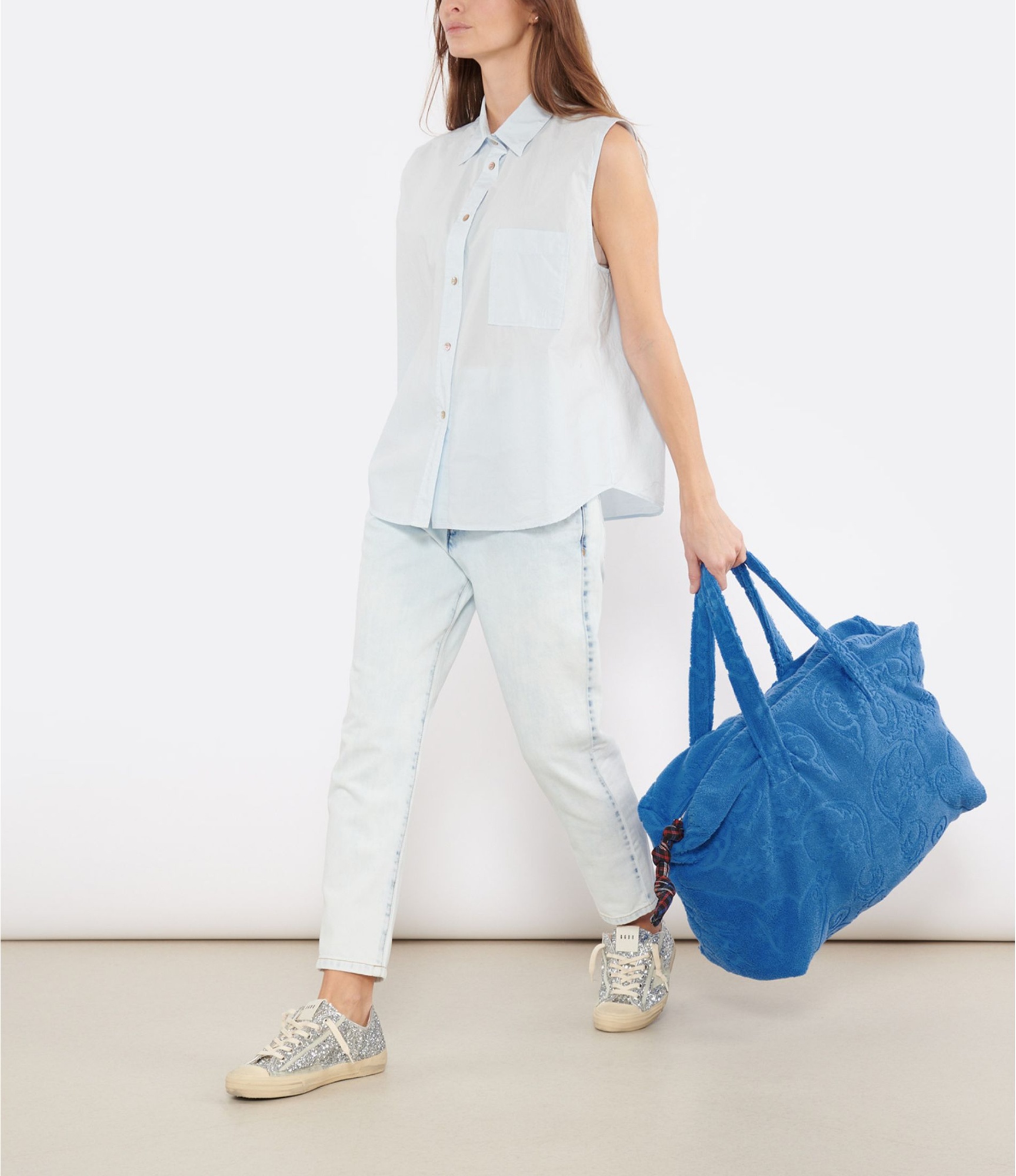 Isabel Marant High Waist Zipper Denim Trousers In White