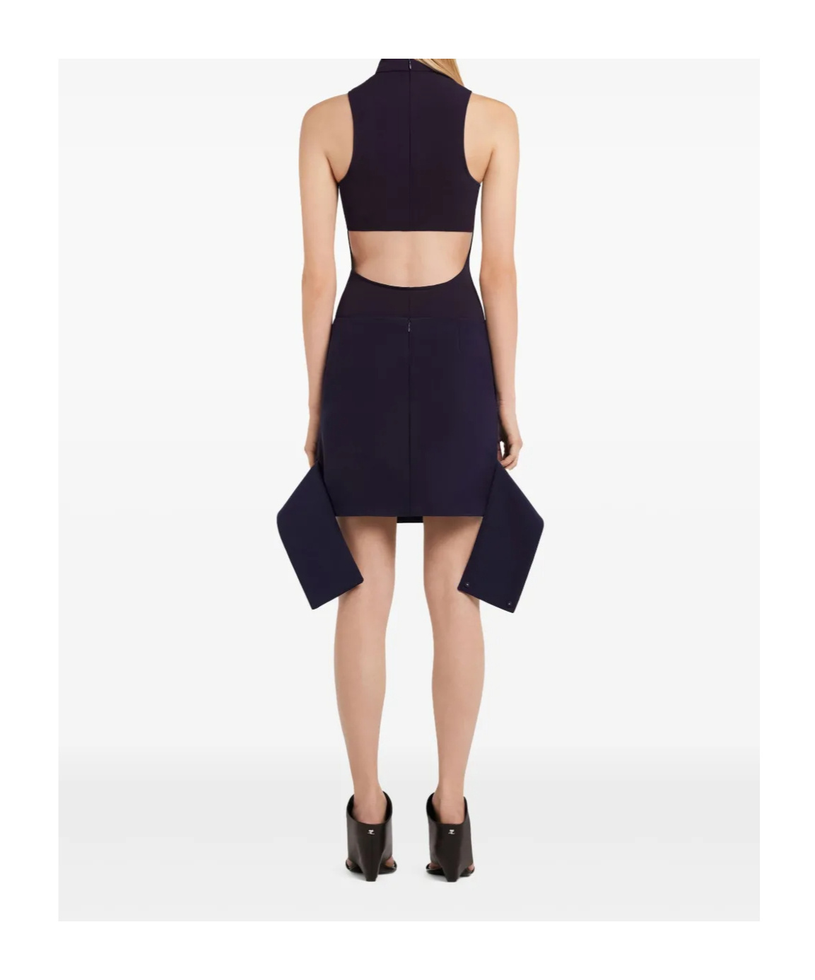 Courrèges Reversed Belt Satin Mini Skirt