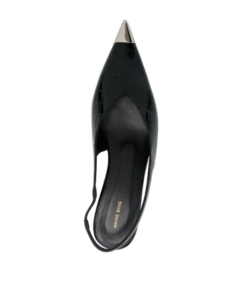Shop Anine Bing Pointed High-heeled Sandals In Black
