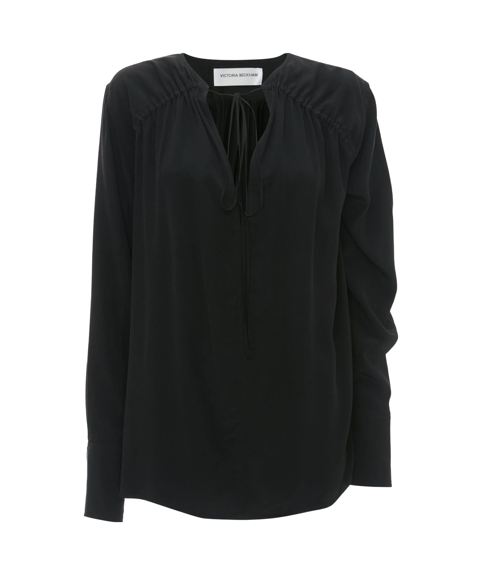 Victoria Beckham Gathered-detail Blouse In Black