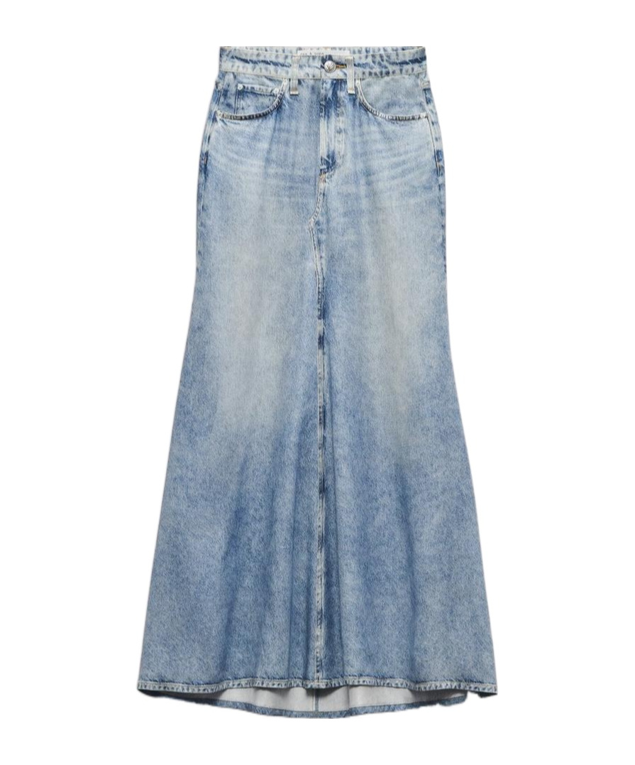 Rag & Bone Belt-loop Skirt In Blue
