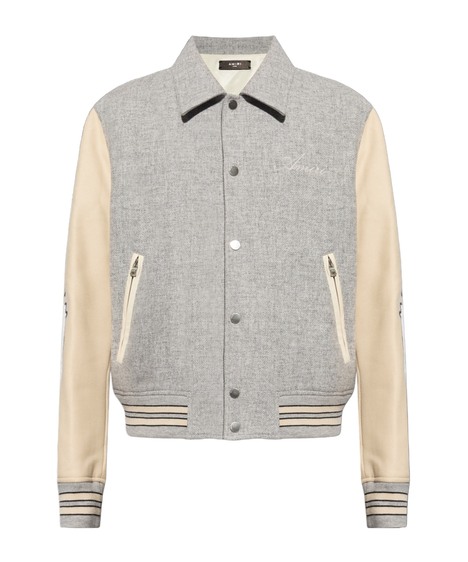Amiri Contrasting-sleeve Bomber Jacket In Multicolor