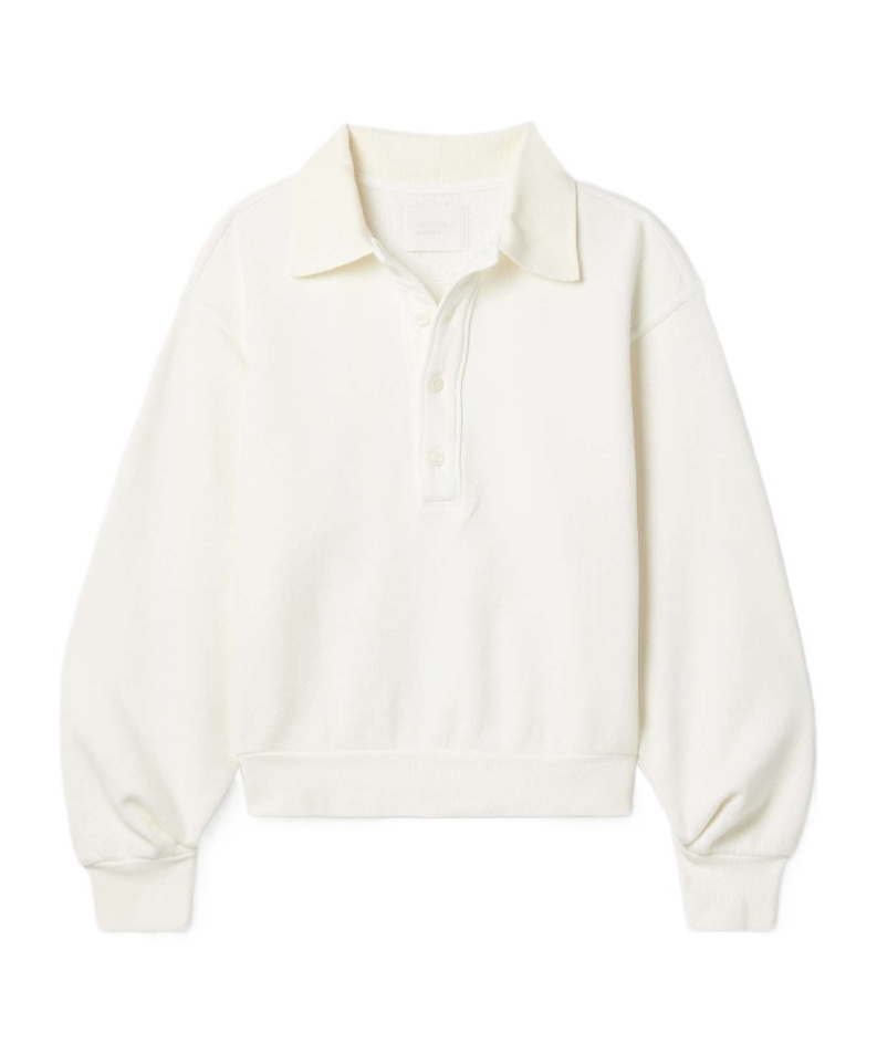 Citizen Of Humanity Remi Collared Sweatshirt In White