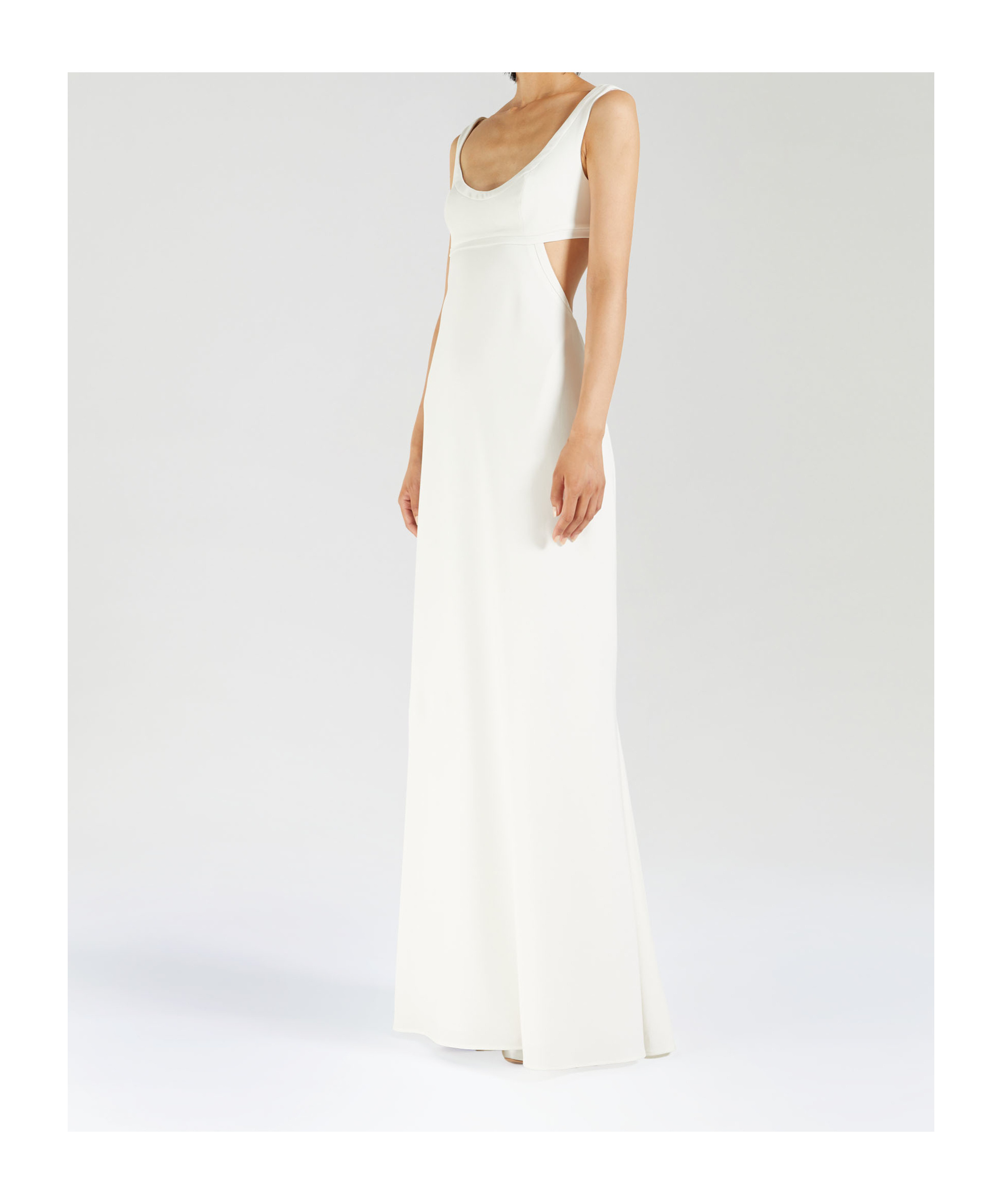 Max Mara Long Cady Dress In White
