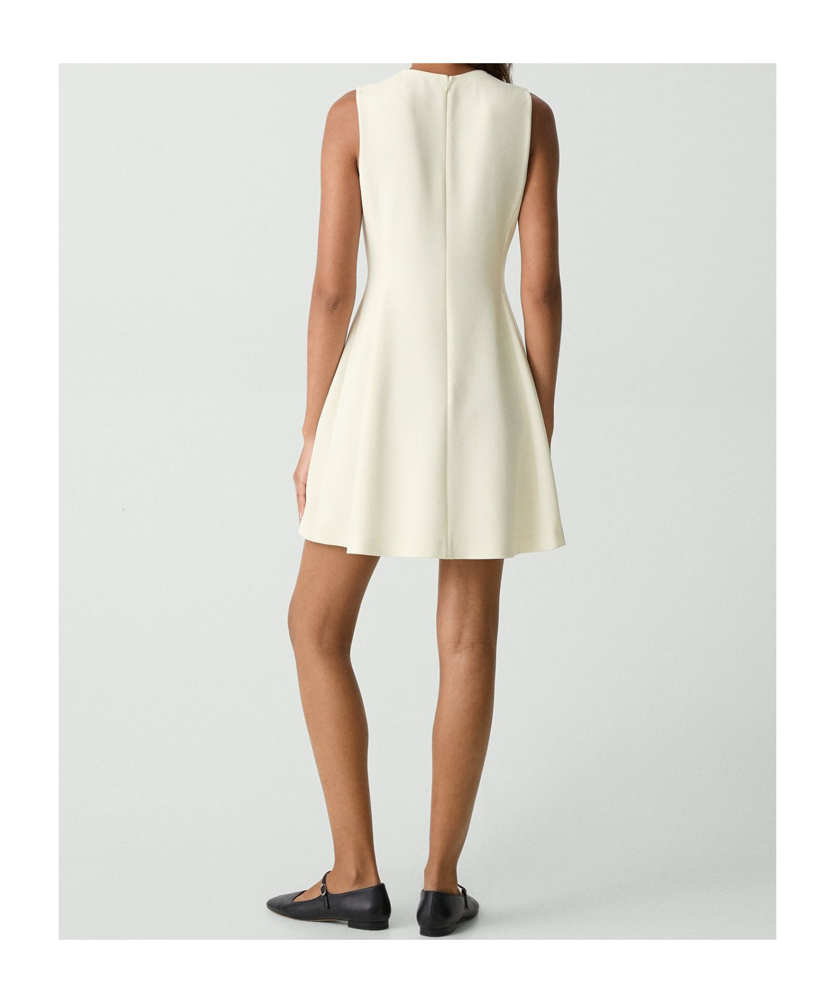 Theory Fit-and-flare Dress In Admiral Crepe In White