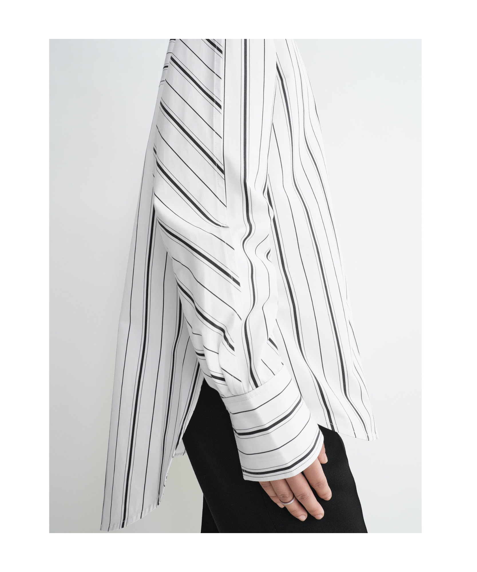 Totême Toteme Oversize Stripe Organic Cotton Poplin Button-up Shirt In White