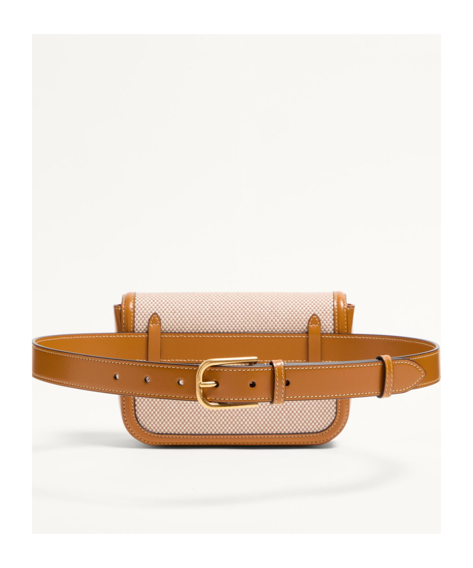 Valentino 9to5 Canvas Waist Bag In Nude