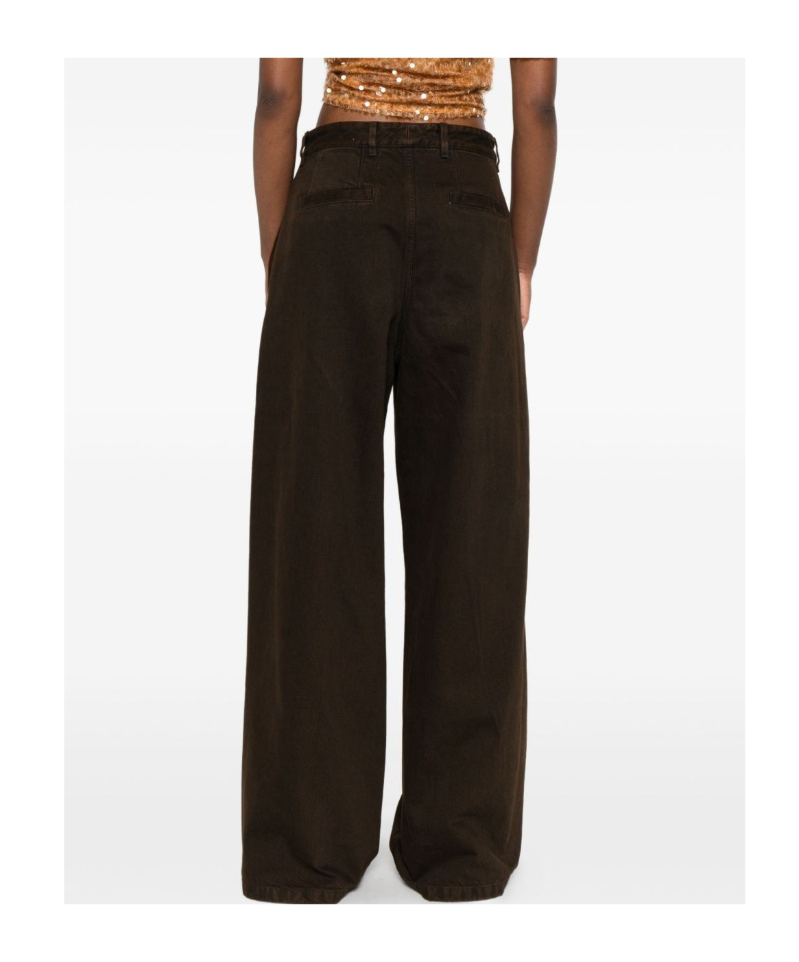 Dries Van Noten Women Penn Cotton Trousers In Brown