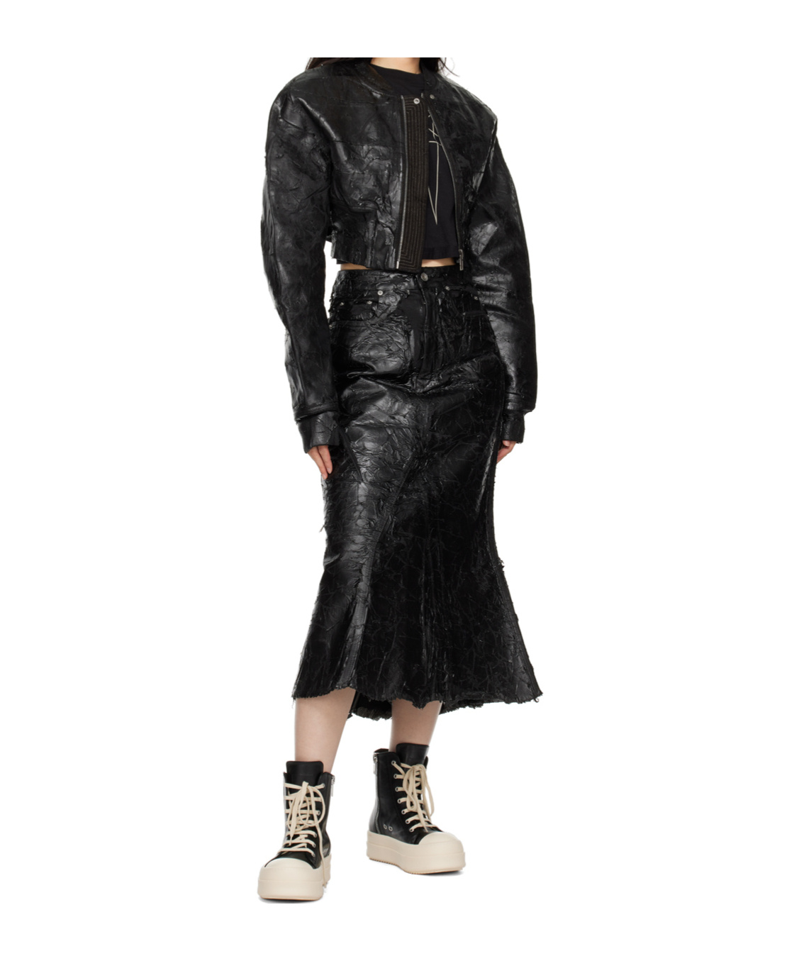Rick Owens Drkshdw Drkshdw By Rick Owens Woman Denim Skirt Black Size S Cotton In Black