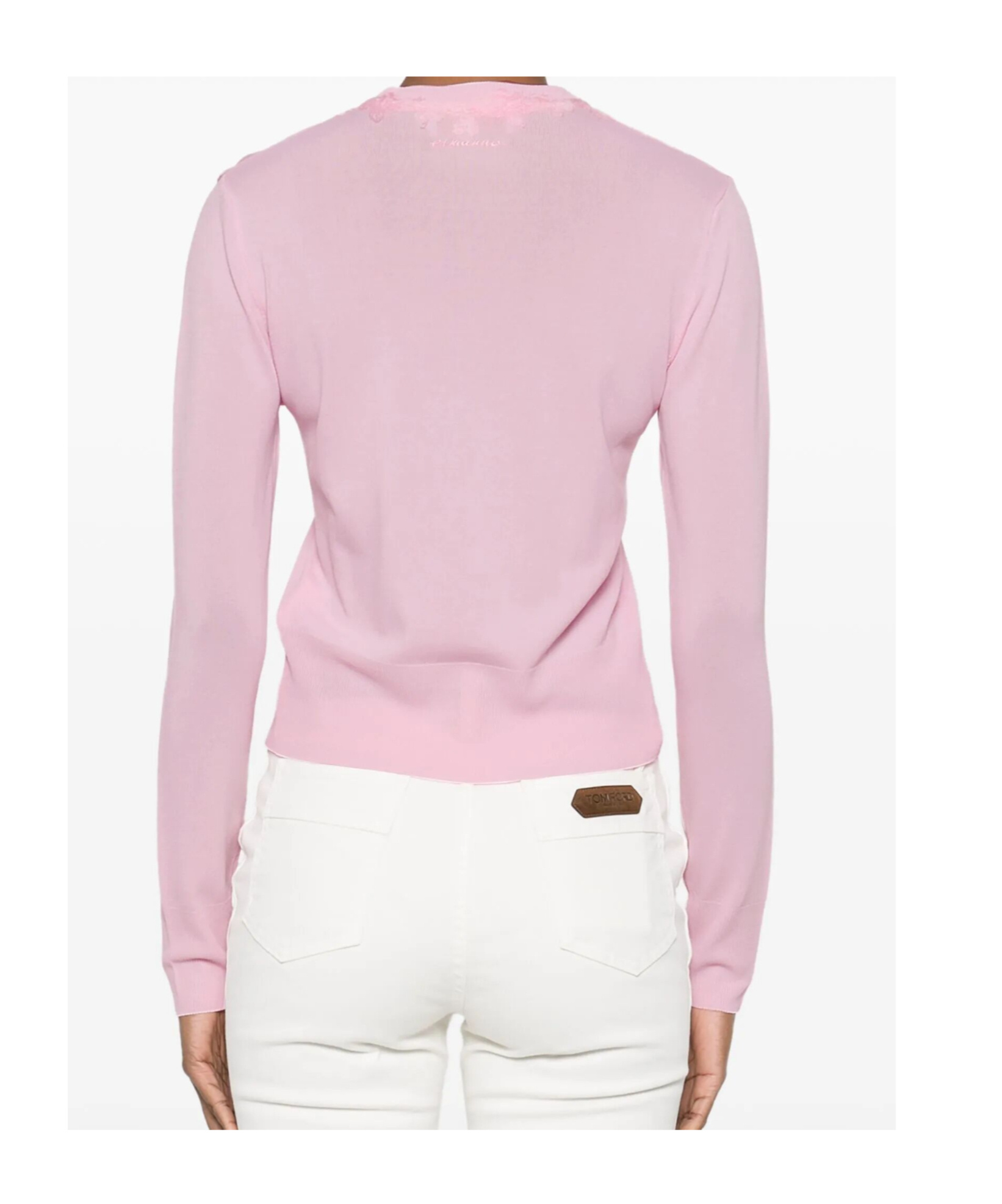 Ermanno Firenze Cardigan Mit Spitzendetail