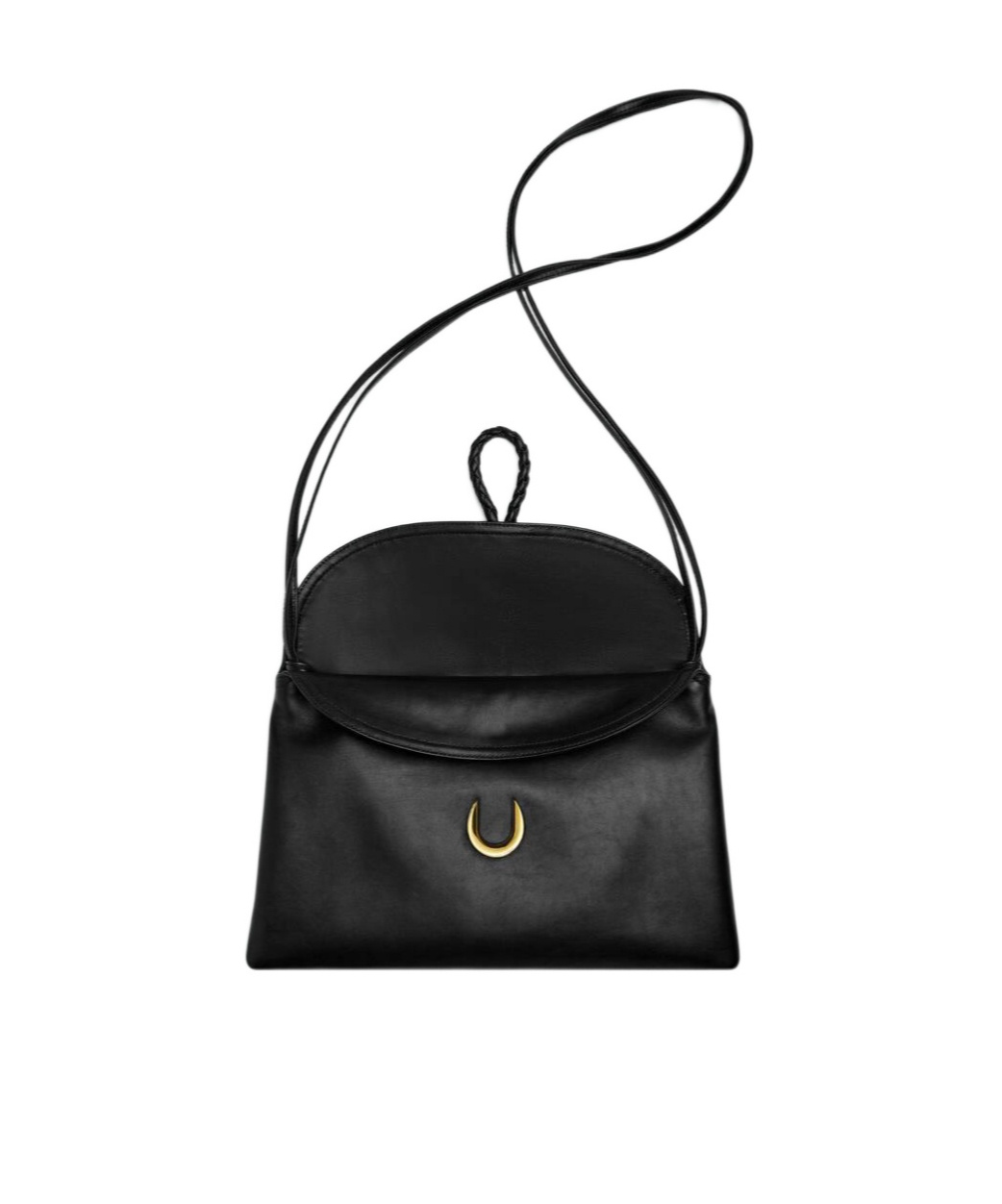 Bottega Veneta Medium Liberta Leather Shoulder Bag In Black