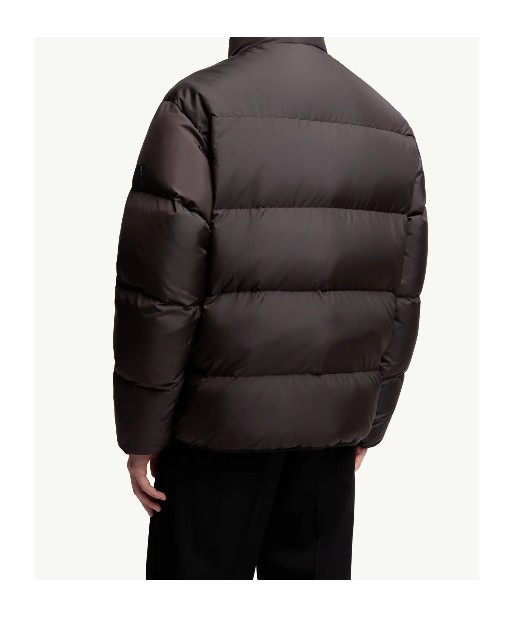 Moncler Dark Brown Nylon Erterle Down Jacket In Brown