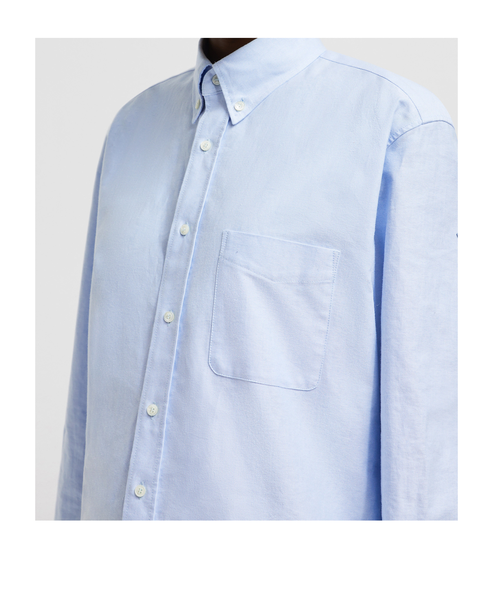 Moncler Long-sleeved Shirt In Blue