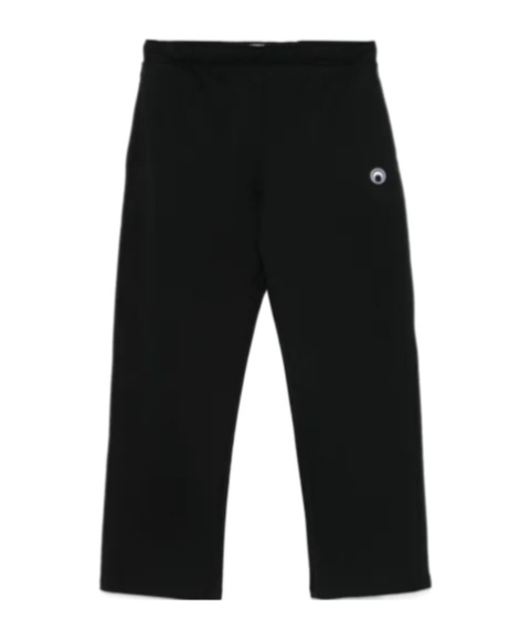 Marine Serre Crescent Moon Embroidered Track Pants In Black
