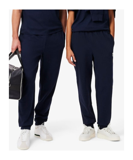 Lacoste Tapered Leg Sweatpants In Black