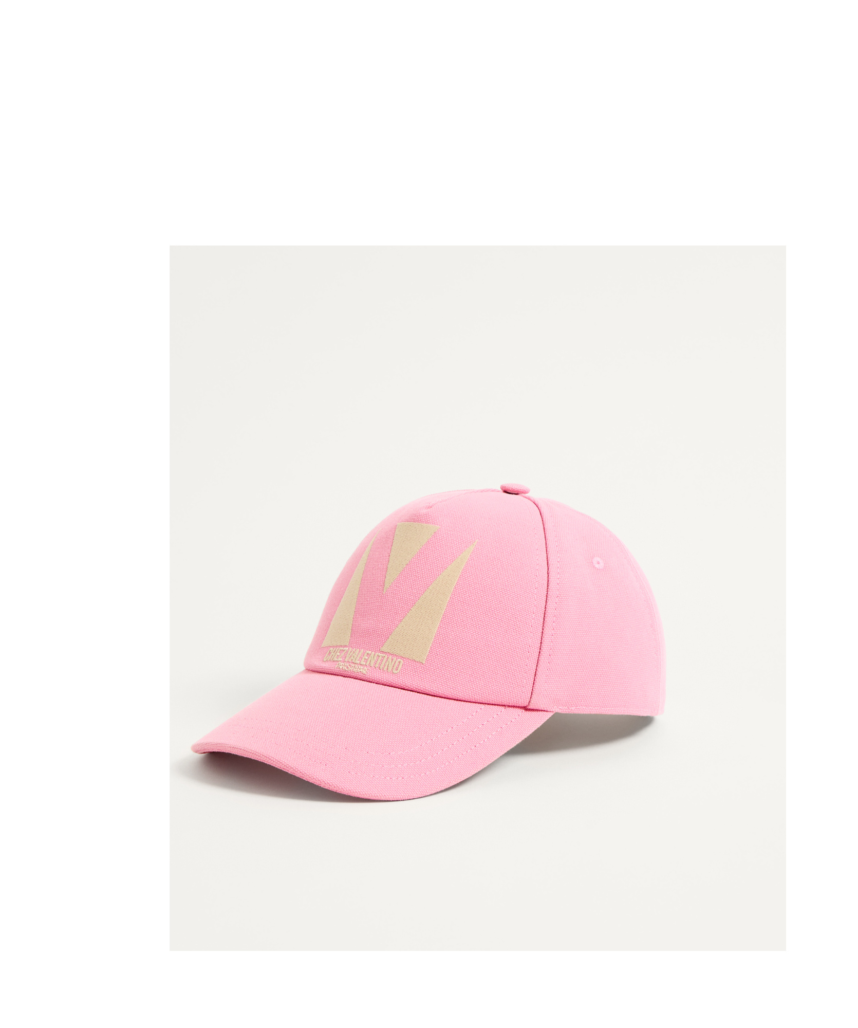 Valentino Pink Cotton Baseball Cap In Pink