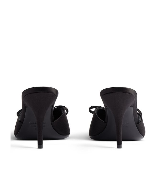 Balenciaga Knife Bow Viscose & Silk Sandals In Black