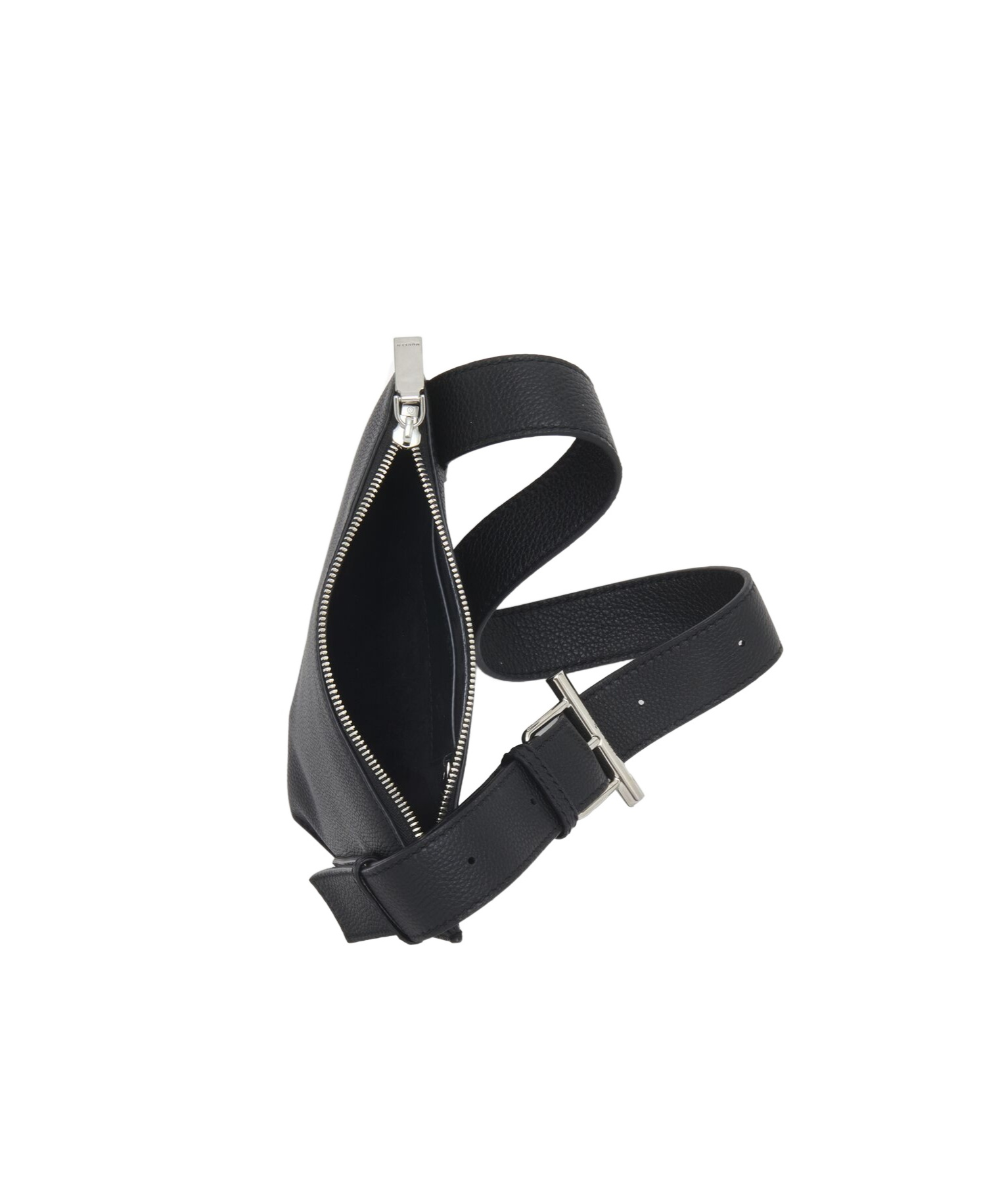 Alexander Mcqueen T-bar Sling Pebbled-leather Shoulder Bag In Black