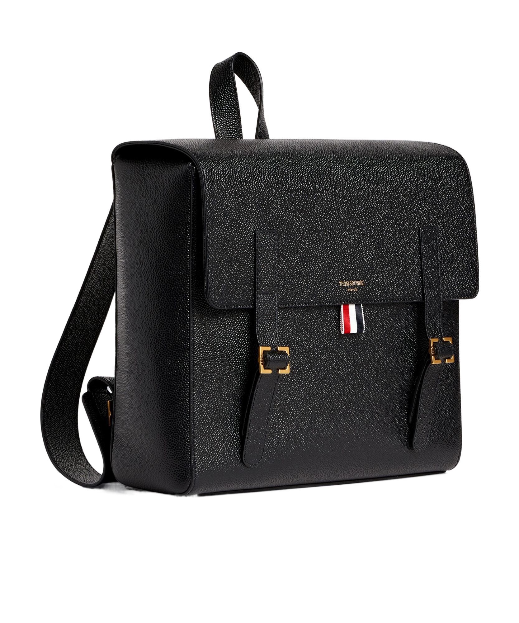 Thom Browne Rwb Structured Backpack In Black