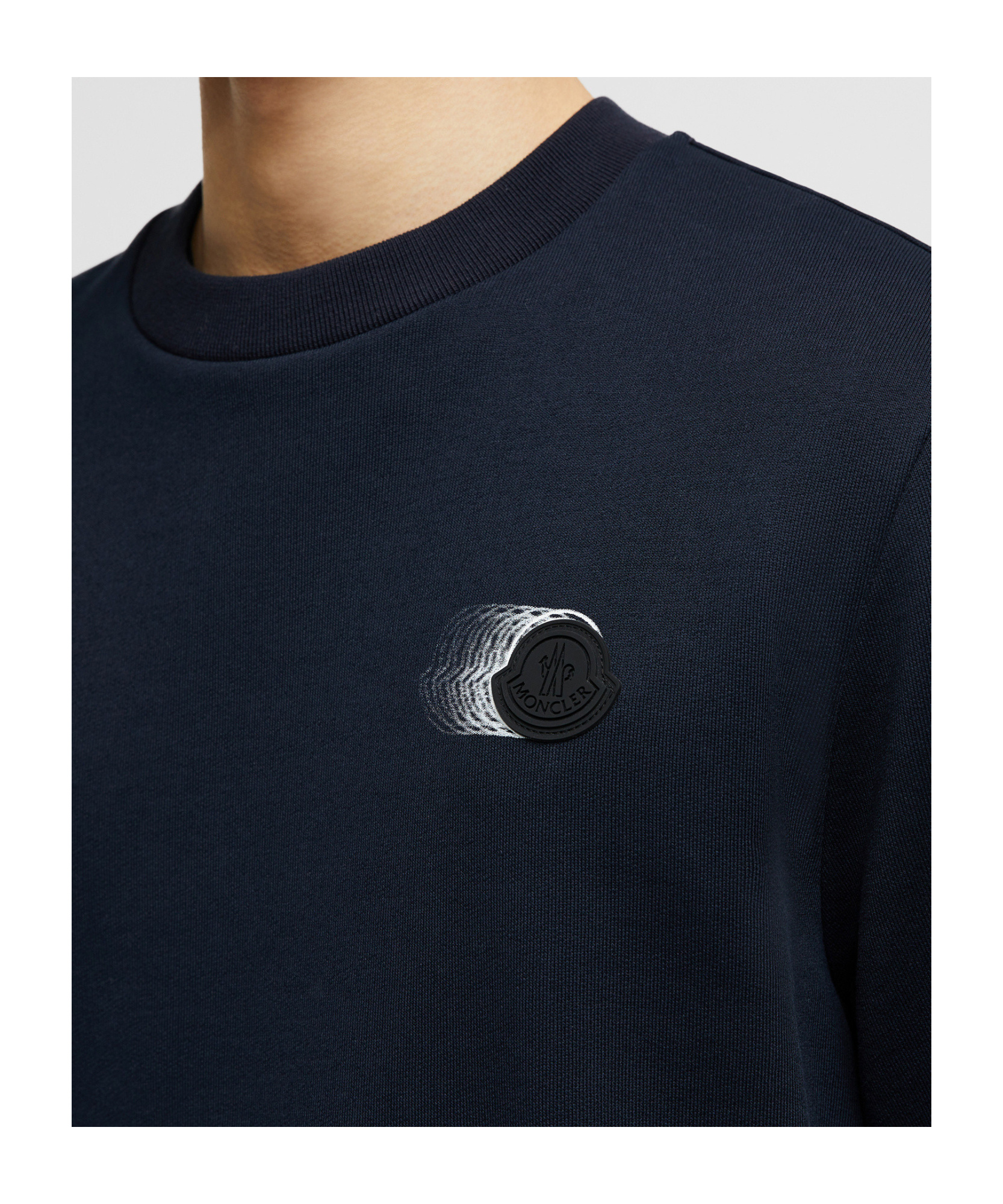 MONCLER MONCLER LOGO PATCH CREWNECK SWEATSHIRT