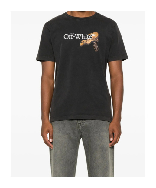 Off-white Logo-print Graphic T-shirt In Black