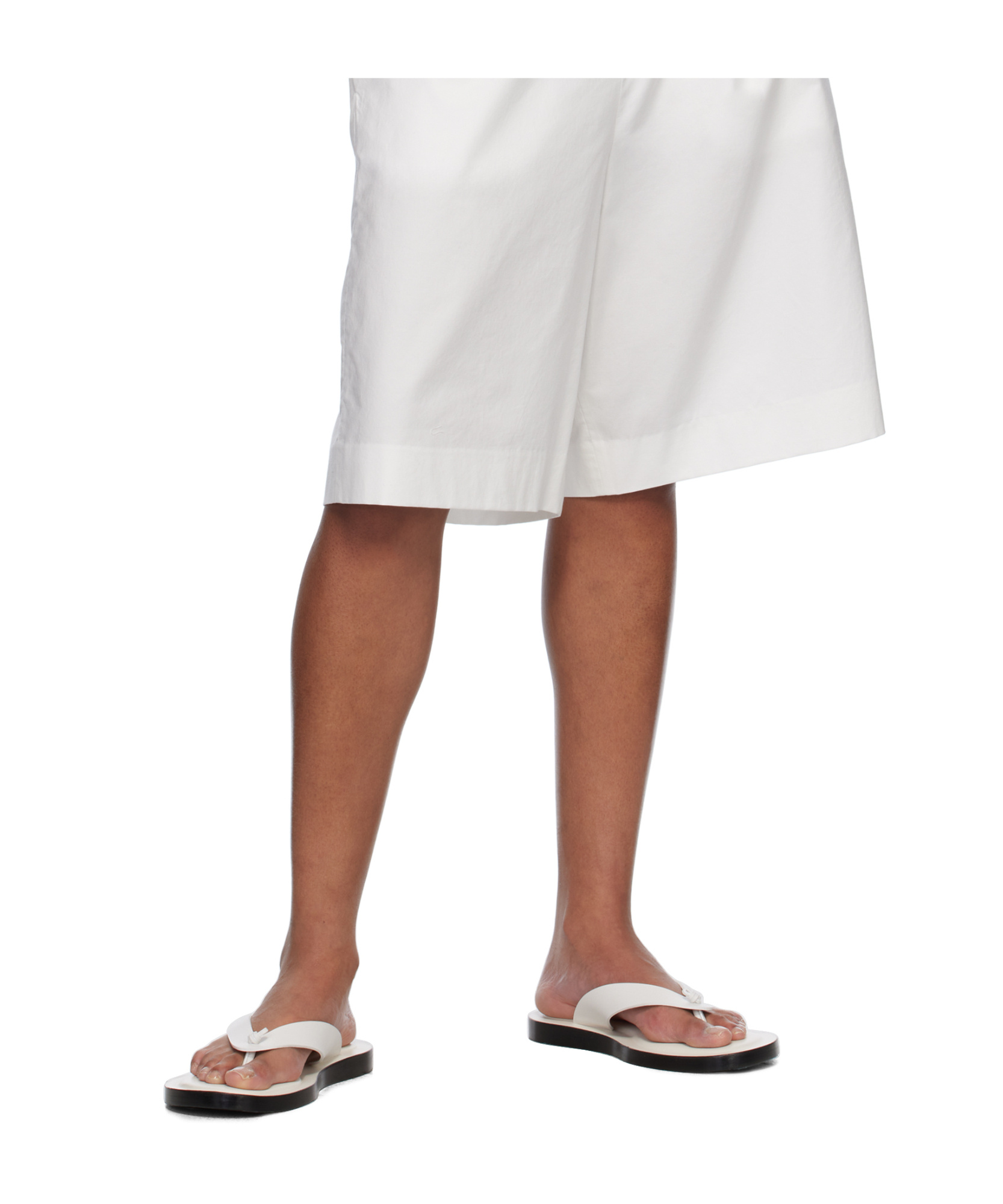 Jil Sander Flat Flip Flops In White