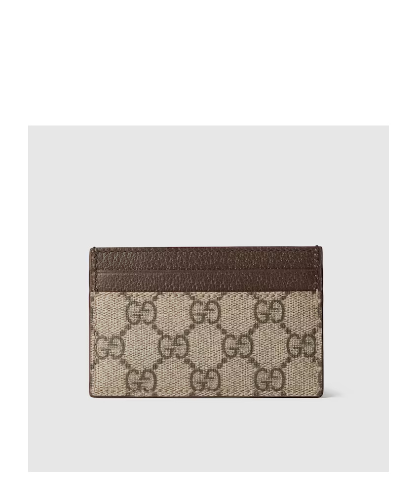 Gucci Men Gg Supreme Fabric Card Holder In Multi