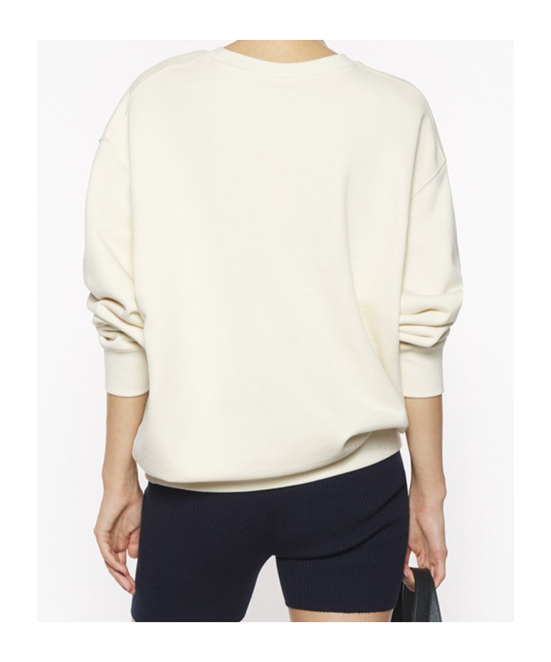 Maison Kitsuné Beige Baby Fox Patch Oversize Sweatshirt In White