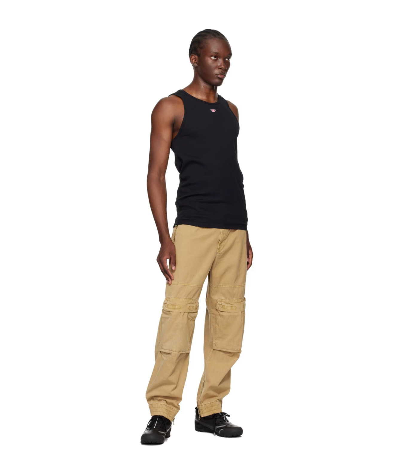 Diesel P-beeck Tapered Trousers In Nude