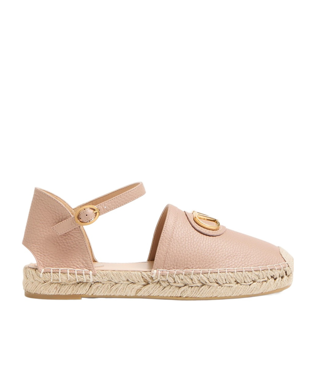Valentino Garavani Vlogo Signature Ballerina In Laminated Grainy Calfskin 25mm Woman Rose Cannelle 4 In Cinnamon Rose