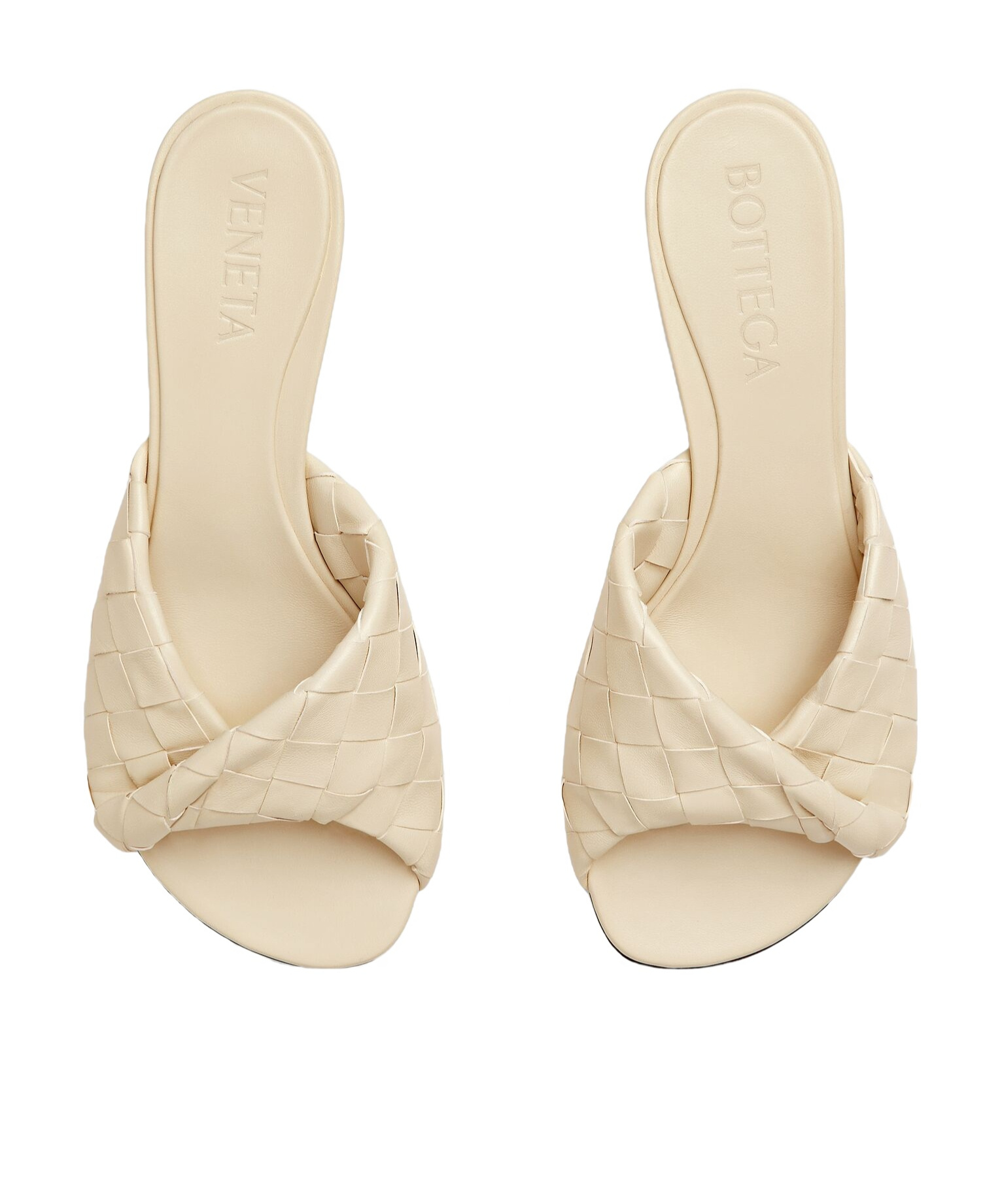 Bottega Veneta Blink Knitted Pattern High-heeled Sandals In Nude
