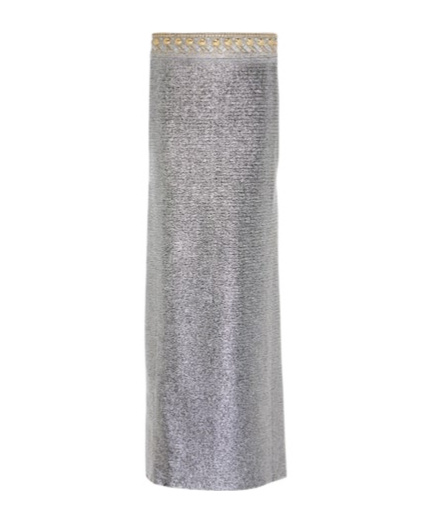 Rabanne Embellished Maxi Skirt In Gray