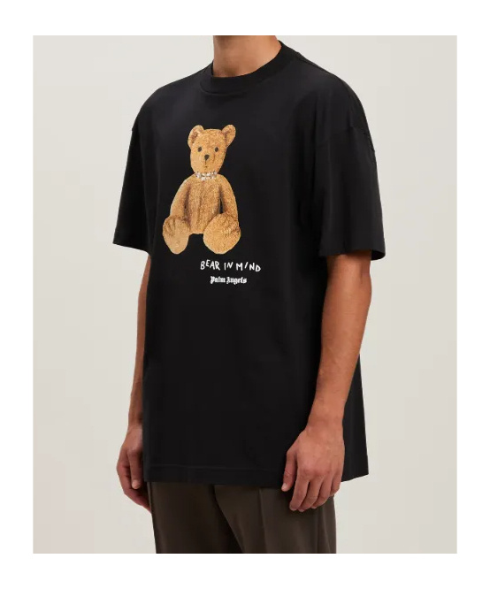 Palm Angels Bear In Mind Reg Tee In Black