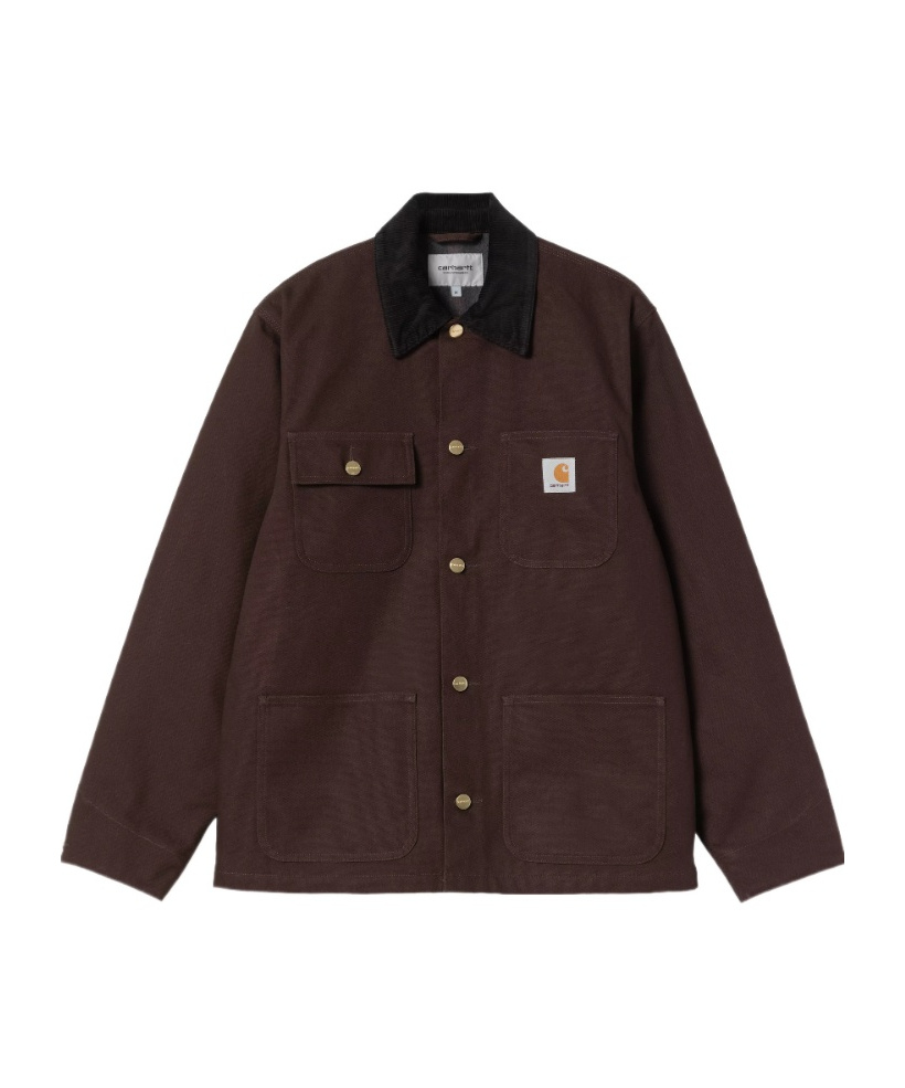 Carhartt Chocolate Cotton Michigan Coat In Brown
