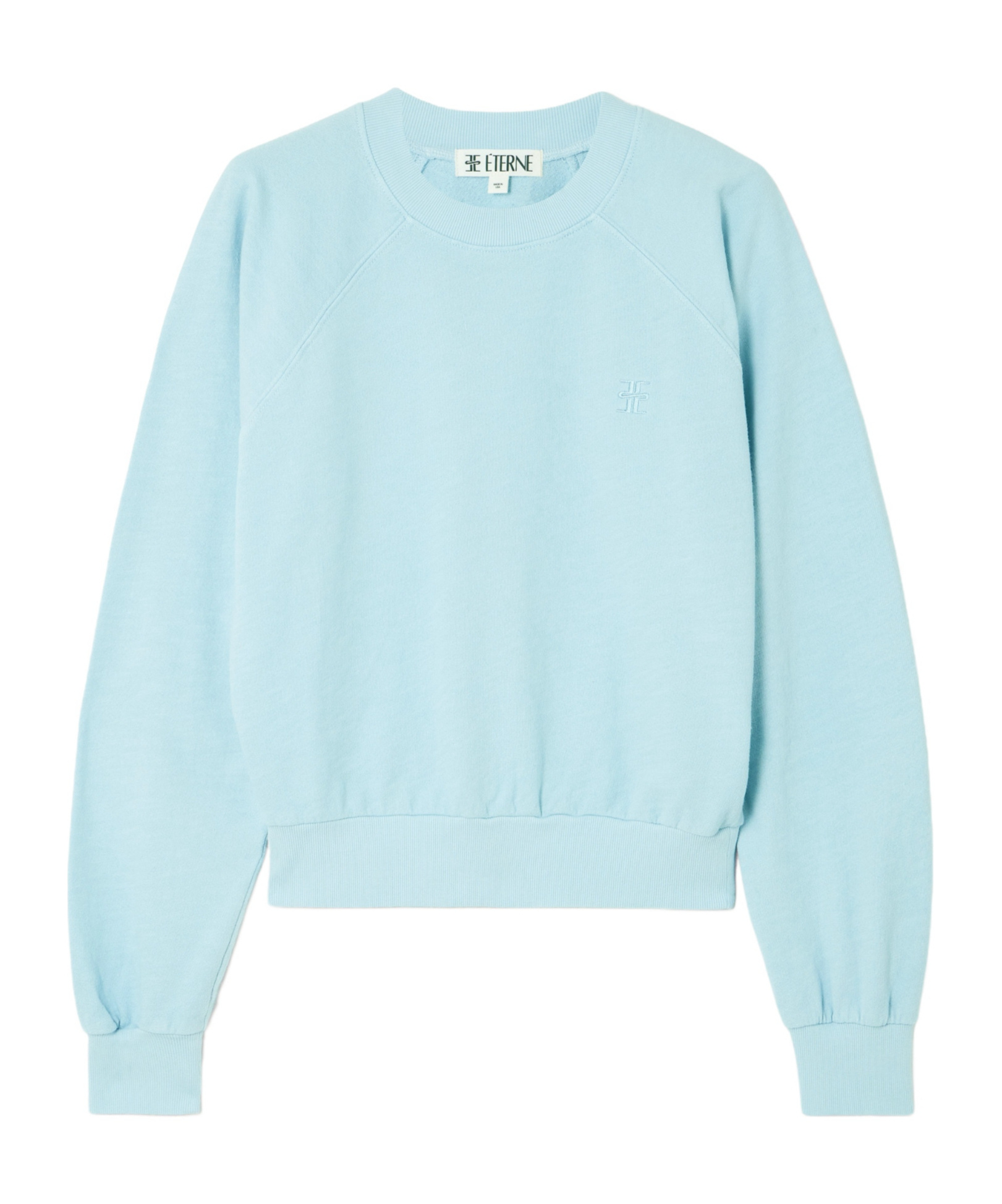 Éterne Sonny Embroidered Cotton-jersey Sweatshirt In Blue